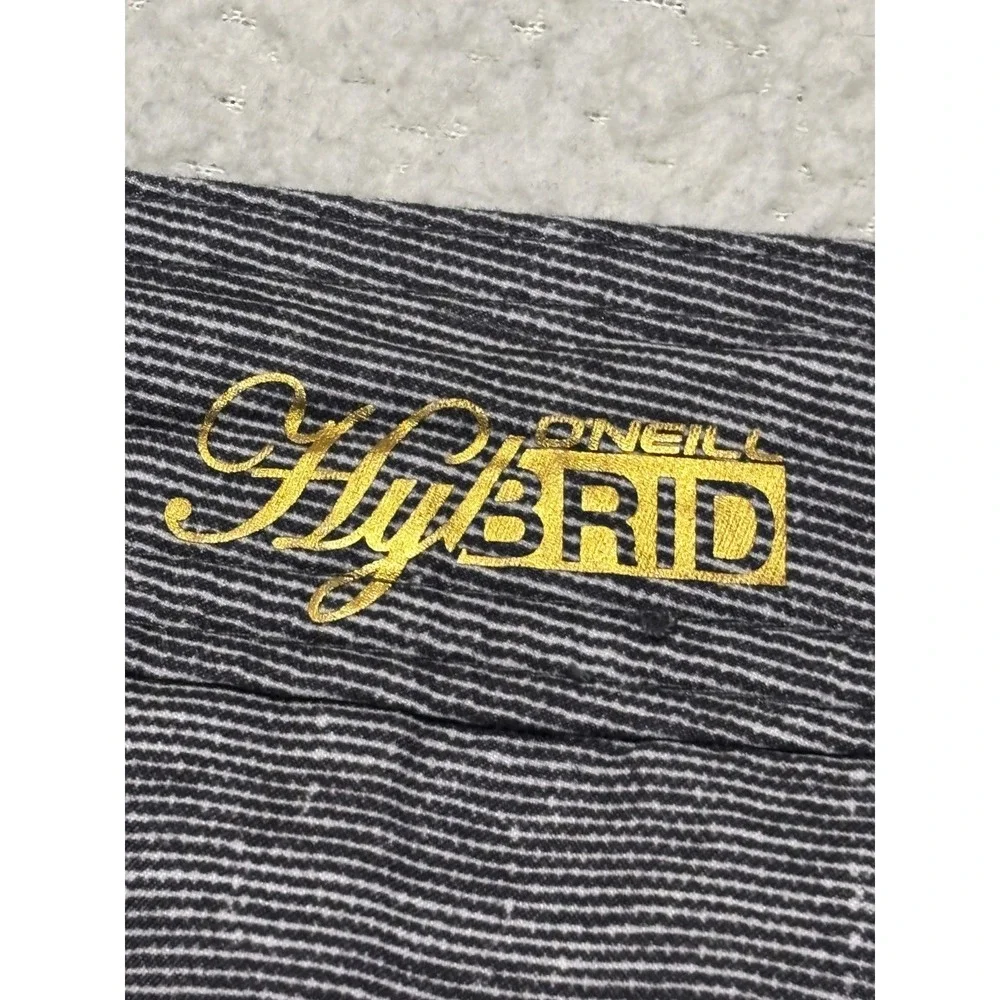 O'Neill Mens Gray Striped Hybrid Board Shorts Swim Trunks Size 40